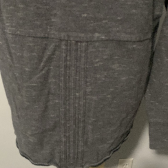 Adidas Women’s Sweatshirt Hoodie Dark Gray Heather Black Stitching & Tie Sz L - Picture 7 of 9